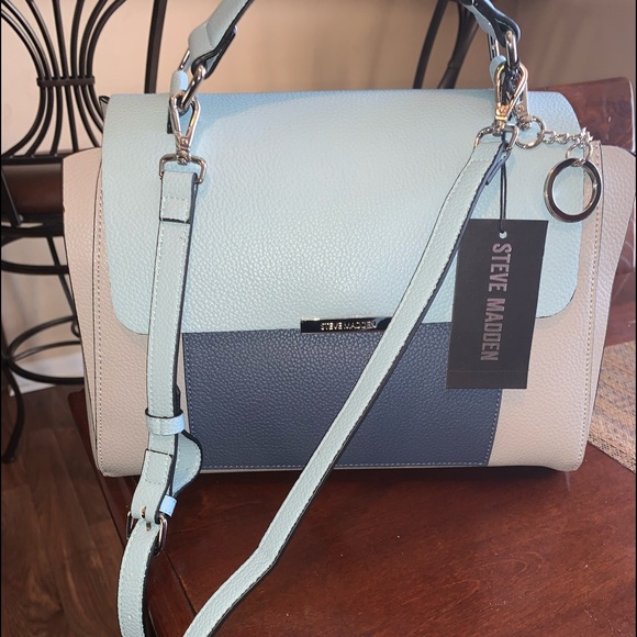 steve madden light blue purse